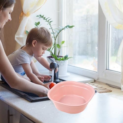 YWBL-WH Rectangular Wash Basin Plastic Square Basin for Washing Face Clothes Feet with Thickened Design Portable Lightweight for Babies Kids Travel Camping