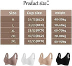 Generic Women's Floralshe Wireless Bra, Lifting Anti-Sagging Bra (2PCS-E, Large)