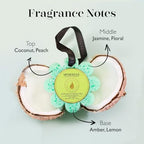 Spongellé Coconut Verbena Wild Flower Bath Sponge | Built-in Body Wash & Body Scrubber, Shower Loofah Sponge for Women | 14+ uses
