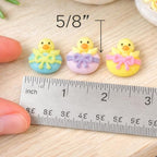 Edible Easter Cupcake Toppers, 12 Count – Chicks in Shell Sugar Charms (5/8") – Royal Icing Cake Decorations for Cupcakes, Cookies & Spring Desserts