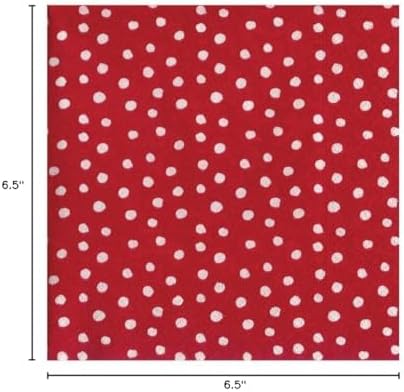 Caspari Small Dots Paper Luncheon Napkins in Red - 20 Per Package