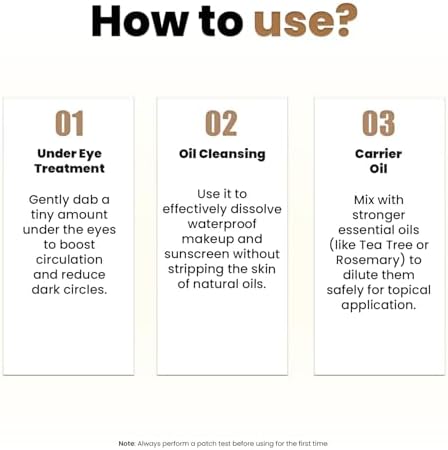 Pure Rice Bran Oil (Oryza sativa) Cold Pressed (Pack of three) 100ml X 3 (10 oz)