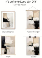 3 Pcs Contemporary Abstract Art 8x12inch Wall Art for Modern Home, Office, Living Room, Bedroom Decor,Unframed Canvas Poster Wall Art
