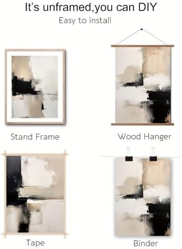 3 Pcs Contemporary Abstract Art 8x12inch Wall Art for Modern Home, Office, Living Room, Bedroom Decor,Unframed Canvas Poster Wall Art