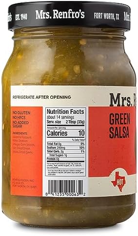 Mrs. Renfro’s Green Salsa – Gluten Free (16-oz. jars, 2-pack)