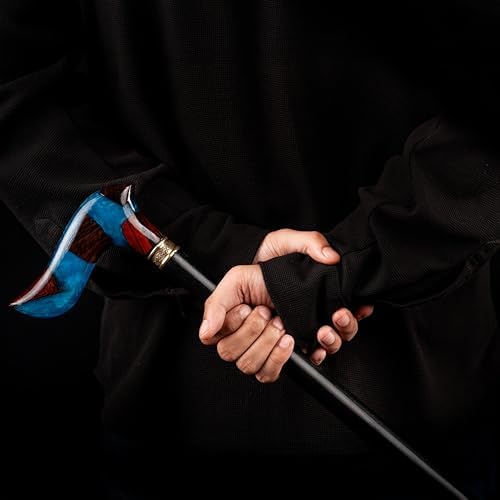 Handmade Rosewood Wooden Walking Cane for Men | Epoxy Resin Walking Stick for Senior | Lightweight Walking Cane