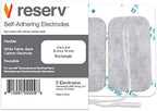 reserv 2" x 4" Rectangle Premium Re-Usable Self Adhesive Electrode Pads for TENS/EMS Unit, Fabric Backed Pads with Premium Gel (Latex Free)(8 Electrodes)