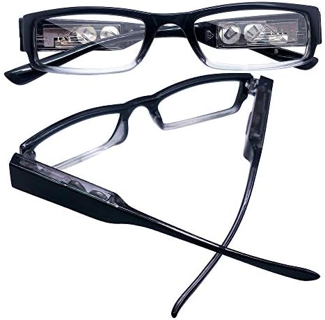 3 Pack Reading Glasses with Lights and Magnifier Reading Glasses with Lights in The Frame Bright Led Readers Magnifying Glass with Light for Men Women Led Readers Eyeglasses+1.5