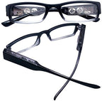 Reading Glasses with Light Magnifying Glasses with Light Led Magnifier Eyeglasses Nighttime Reader Frame Eyewear+2.5