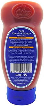 Chef Squeezy Tomato Ketchup Squeezy 490g