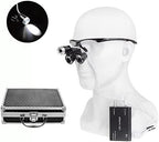 BoNew Portable 2.5X Loupes Optical + 3W Head Lamp Light Black Aluminum alloy box