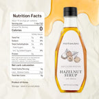 MONKSHUSHU Hazelnut Allulose Syrup 18.7 Fl Oz for coffee, drinks - Keto Diet, Vegan friendly, Diabetes-Safe - Zero Calorie, Liquid type Sugar Substitute - Monk Fruit - Gluten Free, 0g Net Carbs