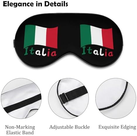 Italian Flag Sleep Eye Mask Sleeping Shade Cover Light Blocking for Travel
