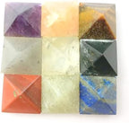 Jet 9 Pyramid Plate Chakra Power Protection Vastu Healing Feng Shui Energy Gift Success Progress Health Wealth Prosperity Good Luck Divine Vastu Defect