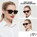 OCCI CHIARI Bifocal Reading Sunglasses Men UV400 Protection Readers for Women Comfortable Stylish Reading glasses 1.0 1.5 2.0 2.5 3.0 3.5 4.0(1.5+ Black)