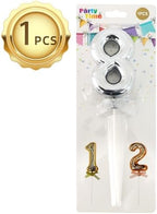 BEISHIDA 3D Number Cake Topper Silver 8 Number Happy Birthday Cake Topper 8th Birthday Cake Toppers for Party Wedding Anniversary Decorations(1Pcs Only)