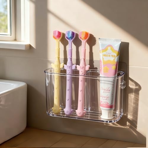 3-Sided Toothbrush Set, 7.4 Inch, 360 Degree Cleaning, 3 Pieces Manual Toothbrushes for Sensory and Autism Care, Complete Teeth and Gum Care