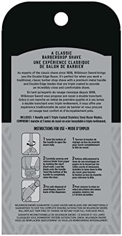 Wilkinson Sword Double Edge Razor for Men With 5 Double Edge Razor Blades Refills