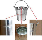 12 Pack Mini Metal Buckets Small Metal Pail Tinplate Tin Pails Containers with Handles for Party Favors and Garden Decorations (Silver)