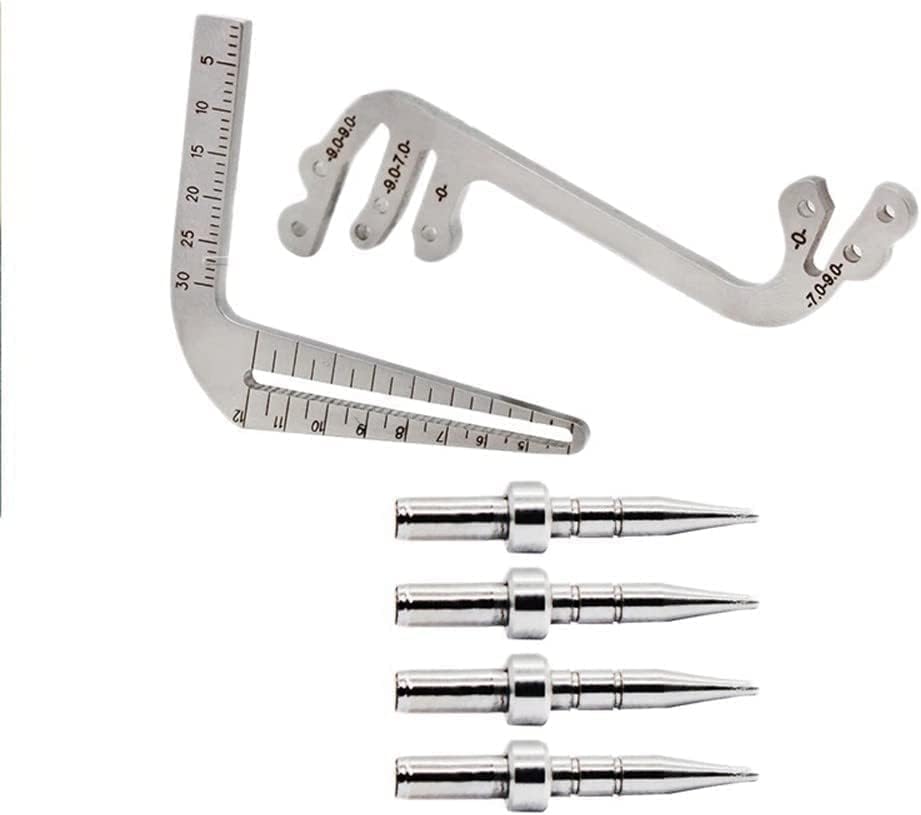 DKULMN Implant Guide Locator Instrument Kit,6pcs/Set Dental Implant Guide Set,Dental Implant Locating Guide Plate for Dentist Orthodontic Tools