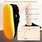 Biupky Heated Slippers Foot Warmer for Men Women, Electric Foot Warmer with 5000mah Battery, Foot Heater House Slippers for Women Men Indoor and Outdoor，Smart Heated Shoes for Winter Warm