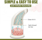 Natural Solution Ceramic Pink, Cleans The Respiratory System Great for Allergy, Asthma Relief, and Other Respiratory Conditions , Salt Inhaler, 1 Count