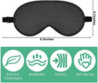 6 Pieces Natural Silk Sleep Mask Soft Eye Mask Adjustable Strap Blindfold Eyeshade Smooth Comfortable Eye Cover with Bag for Sleeping(Black)