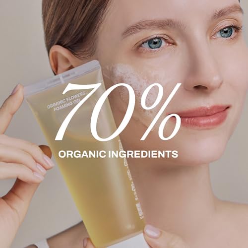 Whamisa Organic Flowers Foaming Cleansing Gel, Foaming Face Wash, Fermented Ingredient Formula for Gentle Wash, Pore Care, Hydrating, Korean Skin Care (150ml)