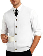 Mens Cable Knit Sweater Vest Sleeveless Button Down V Neck Tops 2026 Spring Casual Loose Basic Outfits