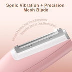 Sonic Dermaplaning Tool for Women Face, Rechargeable Peach Fuzz Remover with 3 Speeds, Facial Hair Razor for Eyebrow, Cheeks & Upper Lip, Gentle Exfoliating Face Shaver