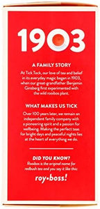 TICK TOCK TEAS Organic Rooibos Tea Bags, Organic Original Rooibos Tea, 40 Count