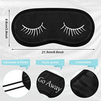 Eurzom 40 Pcs Funny Sleep Eye Mask Soft Night Mask Bulk for Sleeping Blackout Blindfolds with Adjustable Strap for Women Men Kids Nap Meditation Party Travel Gifts Favors(Black)