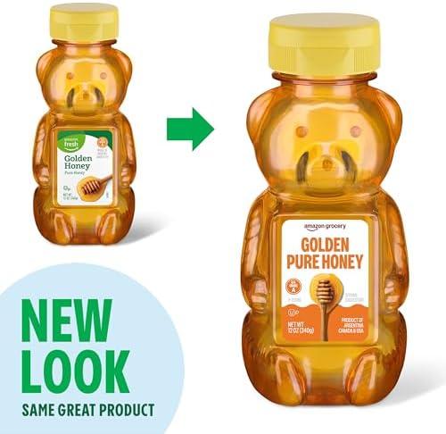 Amazon Grocery, Golden Pure Honey, 12 Oz