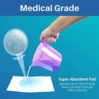 Super Absorbent Pads for Commode Liners – Pack of 50 Medical Grade Pads – Use in Standard Bedside Commode and Bedpan Liners – Odor-Free – No Leaks – Never Clean a Commode Again – by Cleanis