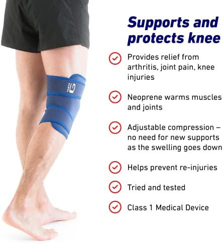 Neo-G Knee Brace, Closed – Joint support knee brace for Chronic aches, Knee Injuries, ACL, Meniscus Tear for Daily Wear- Adjustable Compression – Class 1 Medical Device