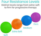 Vive Squeeze Balls for Hand Therapy, Exercise, Arthritis (w/Rehab Video App) - Grip Strengthener Occupational Equipment for Finger, Wrist, Carpal Tunnel, Pain Relief