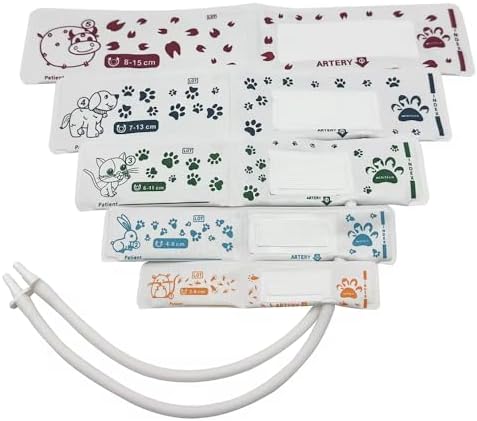 Pet Cuff Animal Blood Pressure Measurement Cuff, 5 Sizes for Cats and Dogs (3-6cm)