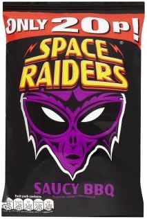 Space Raiders Saucy BBQ Flavour Cosmic Corn Snacks (22g x 40)