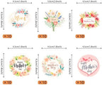 60 PCS Edible Happy Mother's Day Cupcake Toppers Wafer Paper Best Mom Cupcake Picks Edible Flowers Love Mother Cake Decorations for Happy Mother's Day Women Birthday Party Food Decorations Supplies