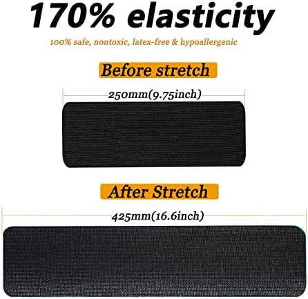 Kinesiology Tape Pro Precut 20 Strips Athletic Sports Waterproof Breathable Latex Free Tape for Ankle Wrists Knee Elastic Running Tennis Swimming Football Sports Activities Tapes (Black)