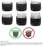 Guide Comb Guard Set 4mm 9mm 12mm 16mm Left and Right Taper Compatible for Philips Norelco 41mm Multigroom Trimmer Replacement T Blade