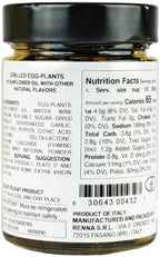 Renna, Grilled Eggplant, Roasted Marinaded Eggplants preserved in oil,10.58 oz, A Taste of the Mediterranean, Crafted in Italy, Renna Delights, Product of Italy