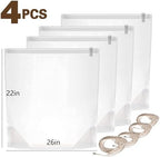 Turkey Brine Bags 4 Pack, 22"×26" Extra Large brine bag for Turkey Holds up 40lbs, Thickened Brining Bag with 4 removable zipper assist clips and Cotton Strings