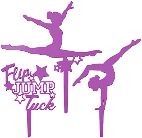 DecoPac 26253 CakeDecorating kit-Flip Jump Tuck Cake and Cupcake Toppers for Birthdays and Parties, 1 SET, Purple