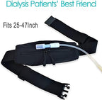 Peritoneal Dialysis Belt PD Catheter Holder Large Pocket G-Tube Abdominal Peg Feeding Tube Belts Kidney Protector Supplies for Adults Women Men