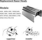 2Pack 52S Replacement Head Compatible With Braun Series 5, 52S Wet and Dry Replacement Foil and Cutter for Braun Electric Shaver S5 5020s 5030s 5040s 5050cc 5070cc 5090cc