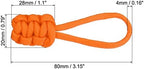 PATIKIL Zipper Pulls Replacement, 15 Pack Extension Cord Handle Fix Pull Tab Extender Fixer Slider Head Repair Kit for Luggage Backpack Jacket, Orange