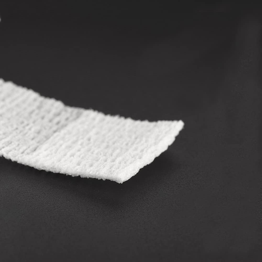 ZJchao Tube Bandage Grip Handle Tape Elastic Self Adhesive Absorb Sweat for Machine Handle Elbow Pads Wristbands (White)