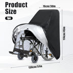 Electric Wheelchair Cover Waterproof Heavy Duty Dustproof Mobility Scooter Storage Cover for Travel Power Wheelchair Dust Protective Covers with Storage Bag Prevent Rain Wind Sun UV for Indoor Outdoor