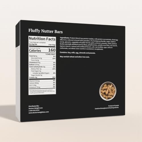 ProtiWise – High Protein 15g Bar | 7/Box | Weight Loss, Diet, KETO Friendly, Hunger Control, Meal Replacement | Gluten Free, Low Fat, Low Sugar (Fluffy Nutter)